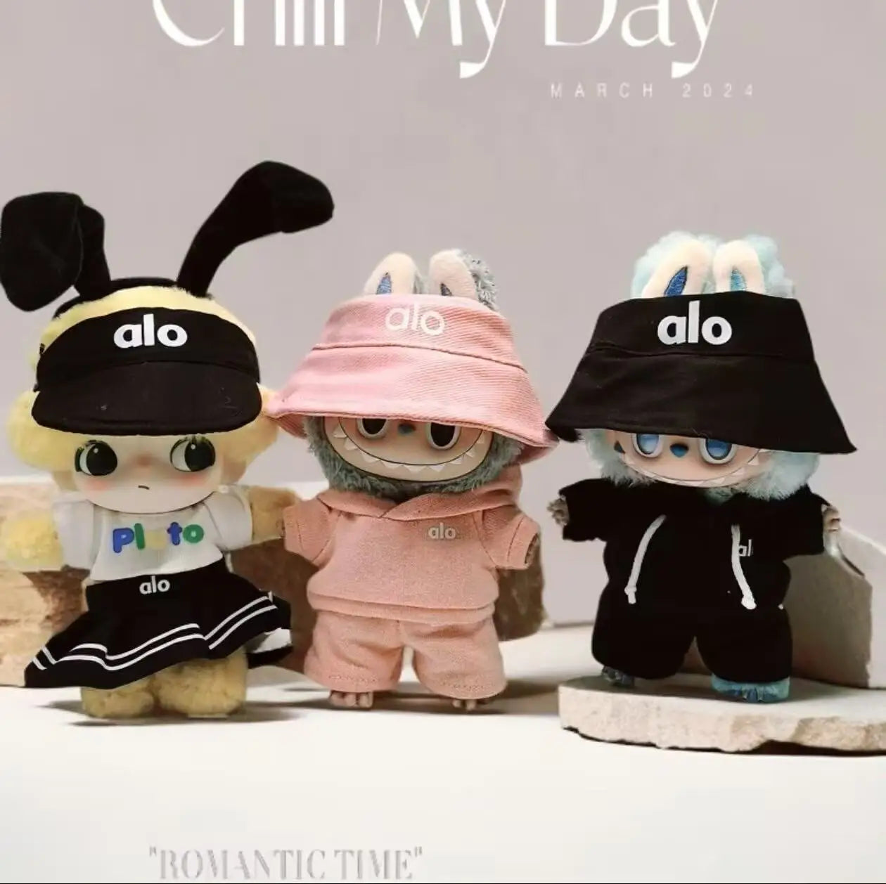17Cm Labubus Clothes Set, Hat & Overalls Set for 17Cm Labubus Accessories Suit, Cute Clothes for Labubus Dress up Unique Style
