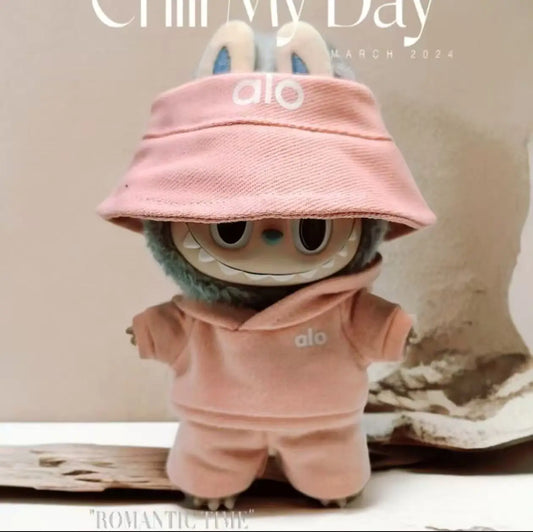 17Cm Labubus Clothes Set, Hat & Overalls Set for 17Cm Labubus Accessories Suit, Cute Clothes for Labubus Dress up Unique Style