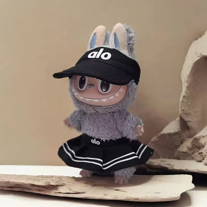 17Cm Labubus Clothes Set, Hat & Overalls Set for 17Cm Labubus Accessories Suit, Cute Clothes for Labubus Dress up Unique Style