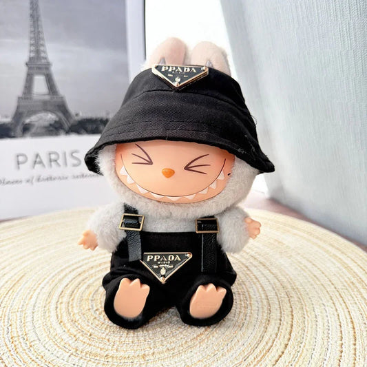 For 17Cm Labubus Mini Doll Clothes Outfit Hat Bag Clothes Shoes Labubu II Doll Accessories Cultivate Sitting Party Game Toys